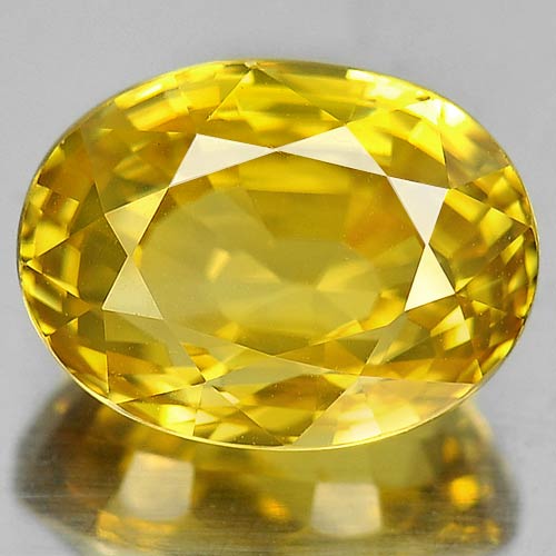 9.71 Ct. Attractive Natural Gemstone Yellow Color Zircon Oval Shape