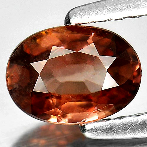 0.97 Ct. Calibrate Size 7 x 5 Mm. Oval Natural Gem Pinkish Brown Zircon