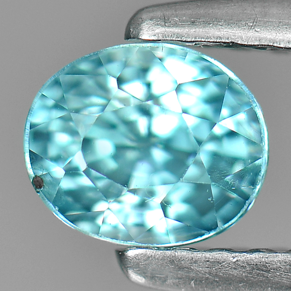 0.98 Ct. Beauteous Natural Blue Zircon Gemstone Oval Shape