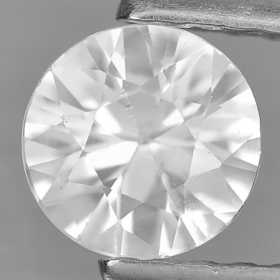 0.67 Ct. Good Cutting Round Diamond Cut Natural White Zircon Gemstones