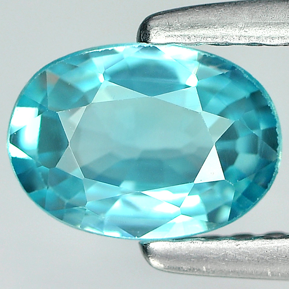 1.01 Ct. Good Oval Shape Natural Gemstone Blue Color Zircon From Cambodia