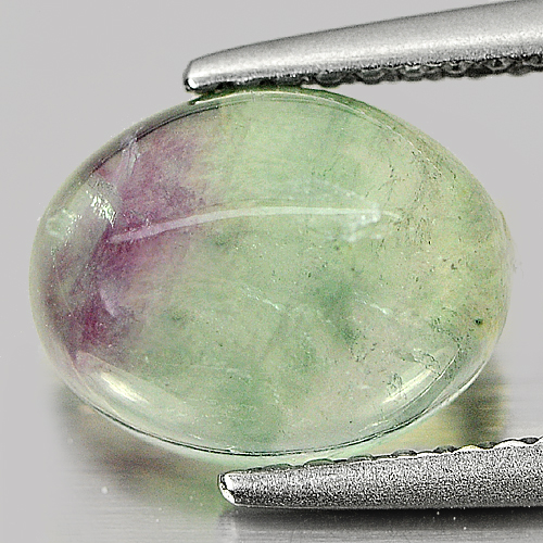 Unheated 2.94 Ct. Oval Cabochon Transparent Natural Fluorite Brazil