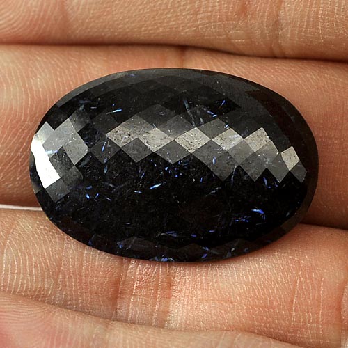33.71 Ct. Oval Checkerboard Natural Multi Color Nuummite From Greenland