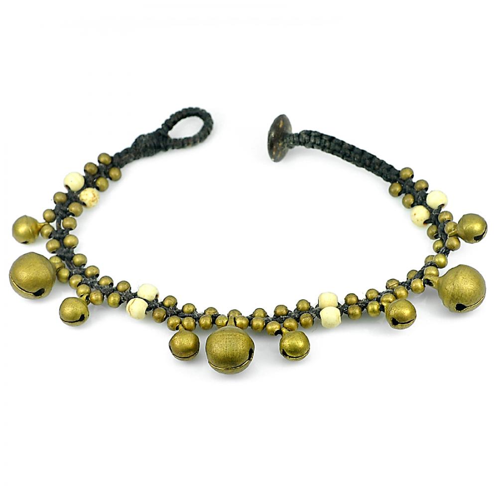 7.99 G. Good Handmade Bell Brass Jingling Bracelet 8 Inch. Fashion Jewelry