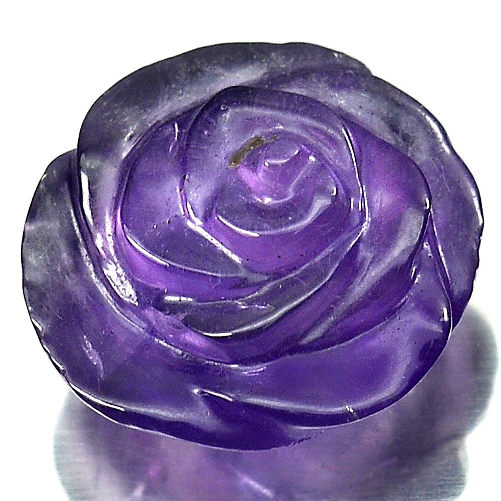 12.00 Ct. Natural Gemstone Purple Amethyst Flower Carving From Brazil Unheated
