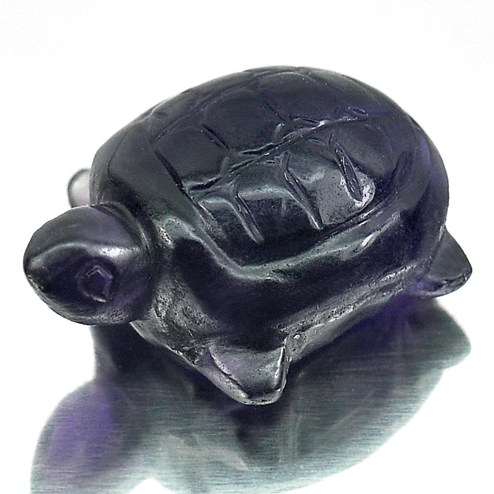 14.69 Ct. Turtle Carving Natural Gemstone Purple Amethyst From Brazil Unheated