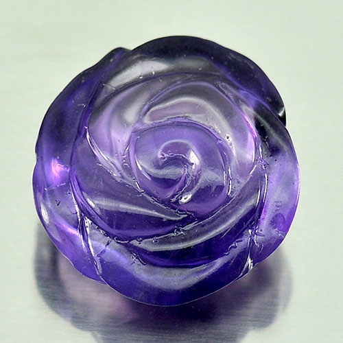 10.21 Ct. Natural Gemstone Purple Amethyst Flower Carving From Brazil Unheated