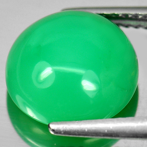 6.04 Ct. Natural Gem Green Chrysoprase Good Round Cabochon Unheated