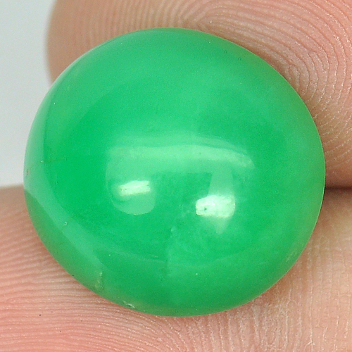 10.26 Ct. Unheated Oval Cabochon Natural Gem Green Chrysoprase