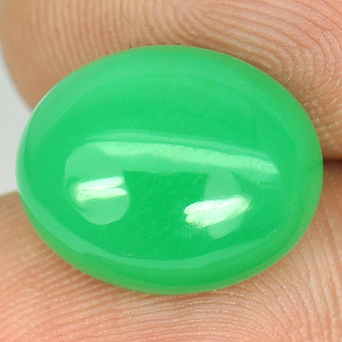 6.23 Ct. Oval Cabochon Natural Gem Green Chrysoprase Unheated
