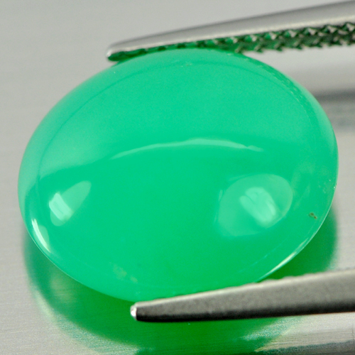 7.41 Ct. Alluring Oval Cab Natural Gem Green Crysoprase Unheated
