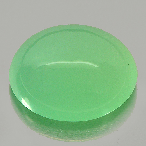 3.26 Ct. Green Oval Cabochon Natural Chrysoprase Gemstone Unheated