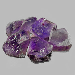 19.93 Ct. 5 Pcs. Alluring Natural Violet Amethyst Rough