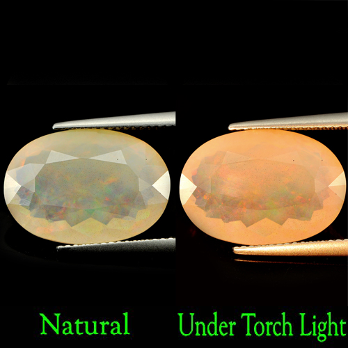 6.40 Ct. Oval Shape Natural Multi Color Opal Sudan Gem