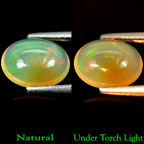 1.99 Ct. Oval Cab Natural Multi-Color Spangle Play Of Colour Opal