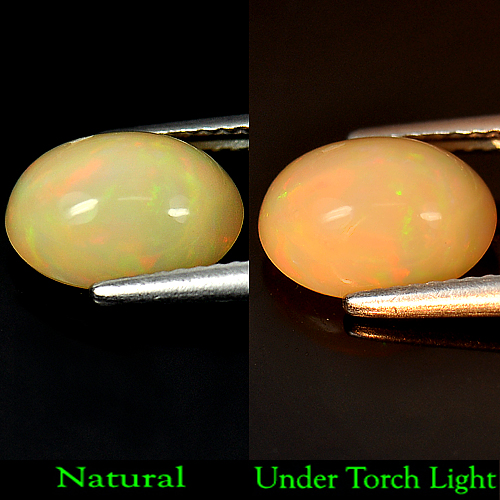 2.37Ct Oval Cab Natural Multi Color Opal Sudan Unheated