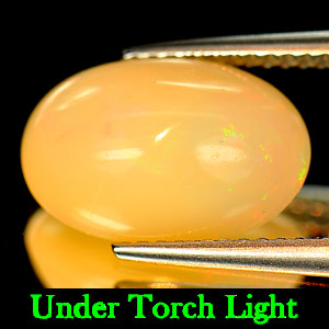 3.40 Ct. Oval Cabochon Natural Gemstone Multi Color Opal Unheated