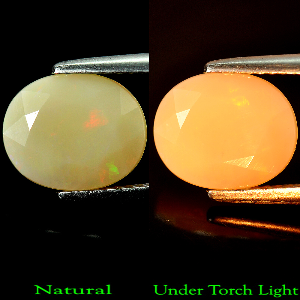Unheated 2.59 Ct. Oval Natural Multi Color Opal
