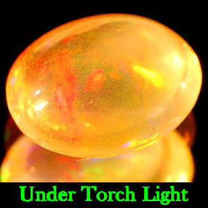 0.46 Ct. Oval Cab Natural Gem Multi Color Opal Unheated