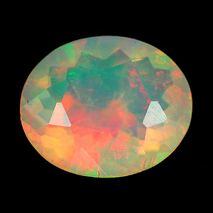 0.56 Ct. Oval Natural Multi Color Opal Sudan Unheated