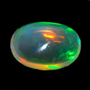 0.48 Ct. Oval Cab Natural Gem Multi Color Opal Unheated