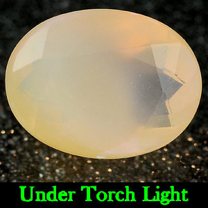 0.42 Ct. Oval Natural White Color Opal Sudan Unheated