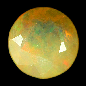 0.43 Ct. 5.6 Mm Natural Multi Color Opal Sudan Unheated