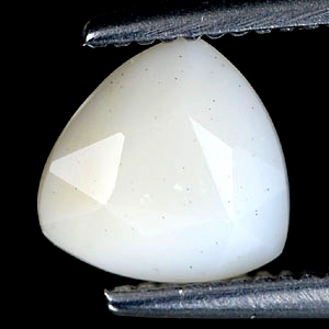 0.55 Ct. Trilliant Natural White Opal Sudan Unheated