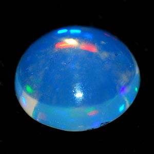 0.55 Ct. 6.3 Mm Natural Multi Color Opal Sudan Unheated