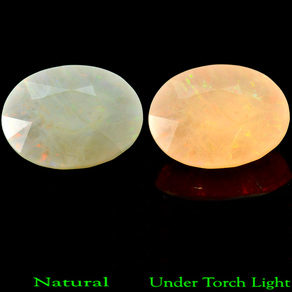 Unheated 13.69 Ct. Oval Natural Multi Color Opal Sudan