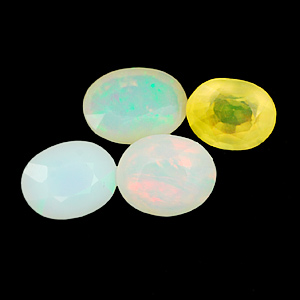 1.39 Ct. 4 Pcs. Oval Natural Multi Color Opal Sudan