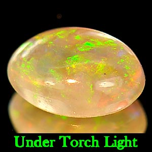 0.52 Ct. Oval Cabochon Natural Multi Color Opal Unheated