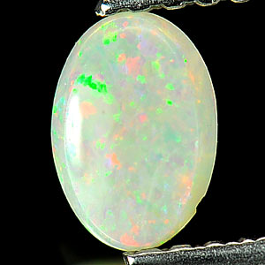 0.24 Ct. Oval Cabochon Natural Multi Color Opal Unheated