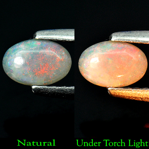 0.35 Ct. Oval Cabochon Natural Multi Color Opal Gemstone