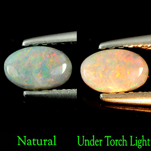 0.41 Ct. Oval Cabochon Natural Multi Color Opal