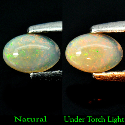 0.34 Ct. Oval Cabochon Natural Multi-Color Play Of Colour Opal