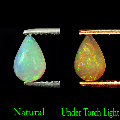 0.55 Ct. Pear Cabochon Natural Gem Multi Color Opal Unheated