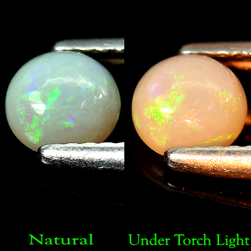 0.46 Ct. Oval Cabochon Natural Gem Multi Color Opal Unheated