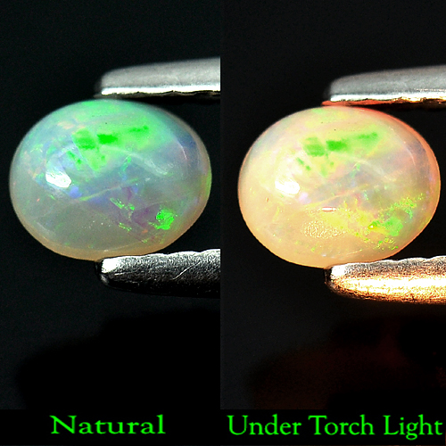 0.41 Ct. Oval Cabochon Natural Multi Color Opal Gemstone