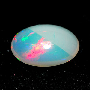 0.99 Ct. Oval Cabochon Natural Multi Color Opal Sudan