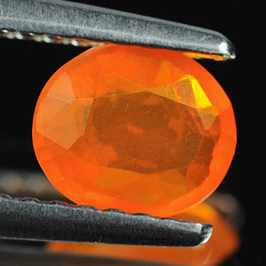 0.43 Ct. Oval Natural Orange Fire Opal Unheated Mexico