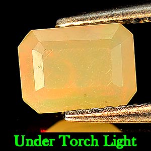 0.55 Ct. Octagon Natural Gem Multi Color Opal Unheated
