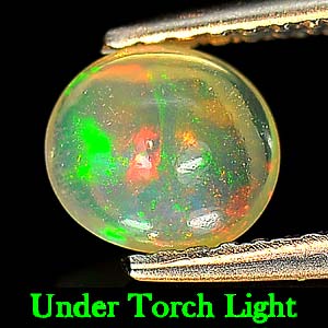 0.56 Ct Oval Cabochon Natural Multi Color Opal Unheated