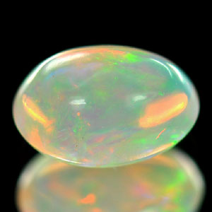 0.53 Ct Oval Cabochon Natural Multi Color Opal Unheated