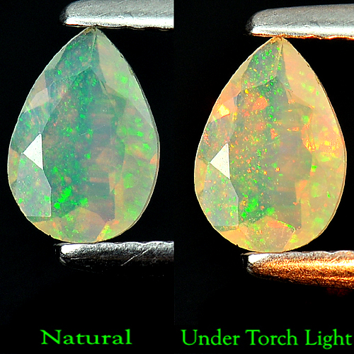 0.36 Ct.Top Luster Pear Natural Multi Color Opal Gem Unheated