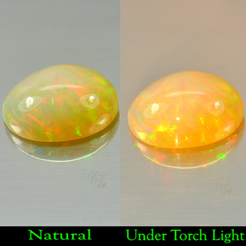 3.85 Ct. Natural Multi-Color Play Of Colour Opal Oval Cabochon Unheated