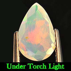 0.53 Ct. Pear Shape Natural Multi-Color Play Of Colour Opal Gemstone Unheated