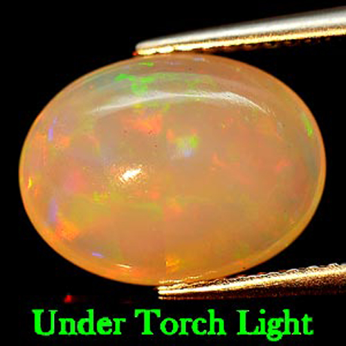 2.84 Ct. Oval Cabochon Natural Multi Color Play Of Color Opal