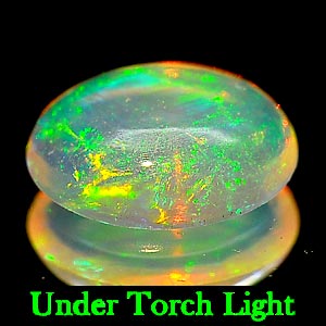 0.54 Ct. Delightful Oval Cabochon Natural Multi Color Play Of Colour Opal