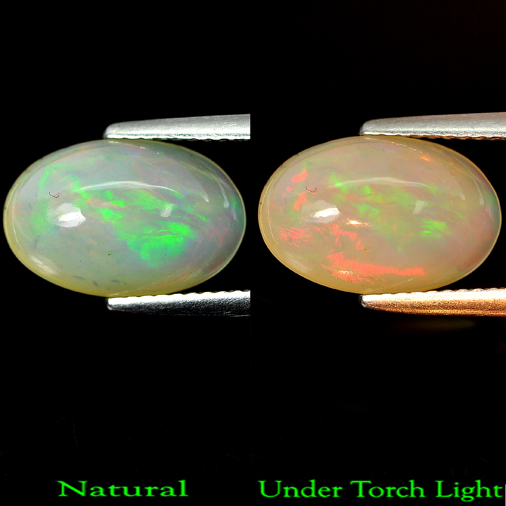 Natural 2.56 Ct. Oval Cabochon Multi - Color Play Of Colour Opal Unheated